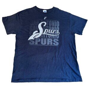 NBA San Antonio Spurs T-Shirt Black Cotton NBA Tag Size XL